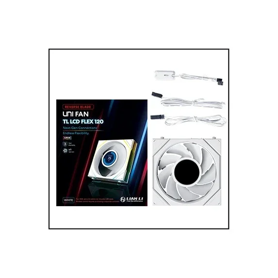 Lian Li вентилатор Fan 120mm - UNI FAN TL LCD FLEX - White, Reverse