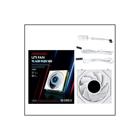 Lian Li вентилатор Fan 120mm - UNI FAN TL LCD FLEX - White, Reverse