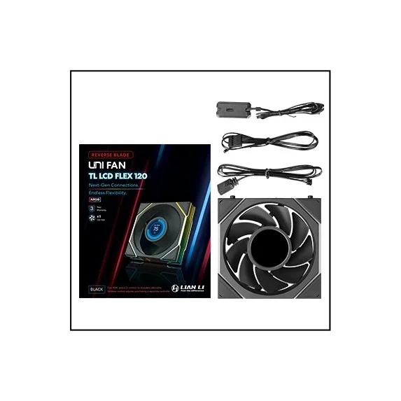 Lian Li вентилатор Fan 120mm - UNI FAN TL LCD FLEX - Black, Reverse