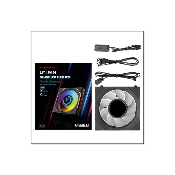 Lian Li вентилатор Fan 120mm - SL-INF LCD FLEX - Black, Reverse