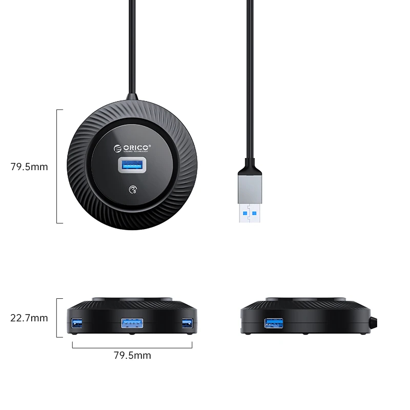Orico хъб USB3.0 HUB - 4 x USB3.0 - YK2-U3-18-BK