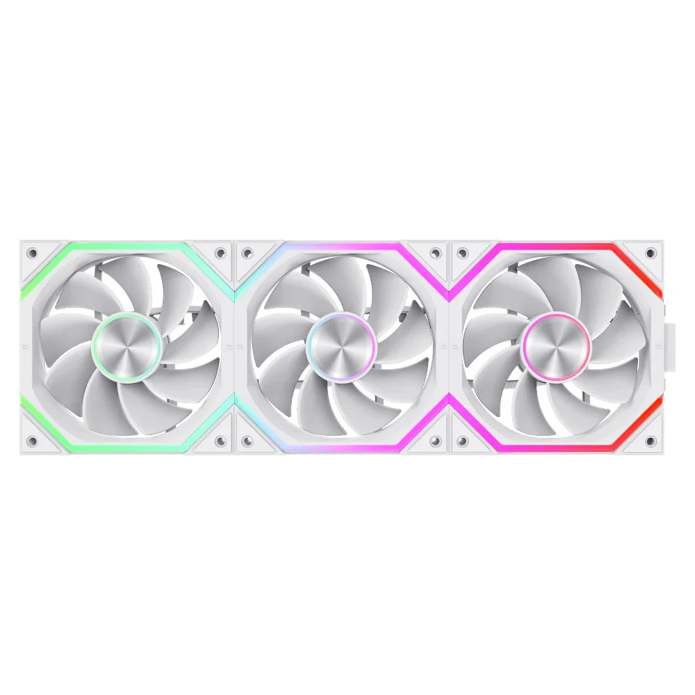 Gamemax Комплект вентилатори Fan Pack 3-in-1 3x120mm - FN12A-N2 WL-RW - Reverse, Daisy-Chain, A-RGB, White