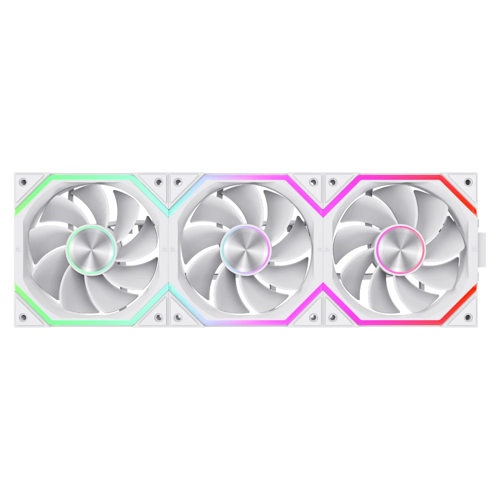 Gamemax Комплект вентилатори Fan Pack 3-in-1 3x120mm - FN12A-N2 WL-RW - Reverse, Daisy-Chain, A-RGB, White
