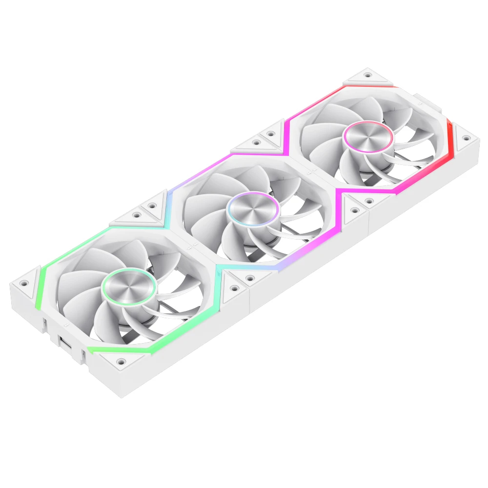 Gamemax Комплект вентилатори Fan Pack 3-in-1 3x120mm - FN12A-N2 WL-RW - Reverse, Daisy-Chain, A-RGB, White