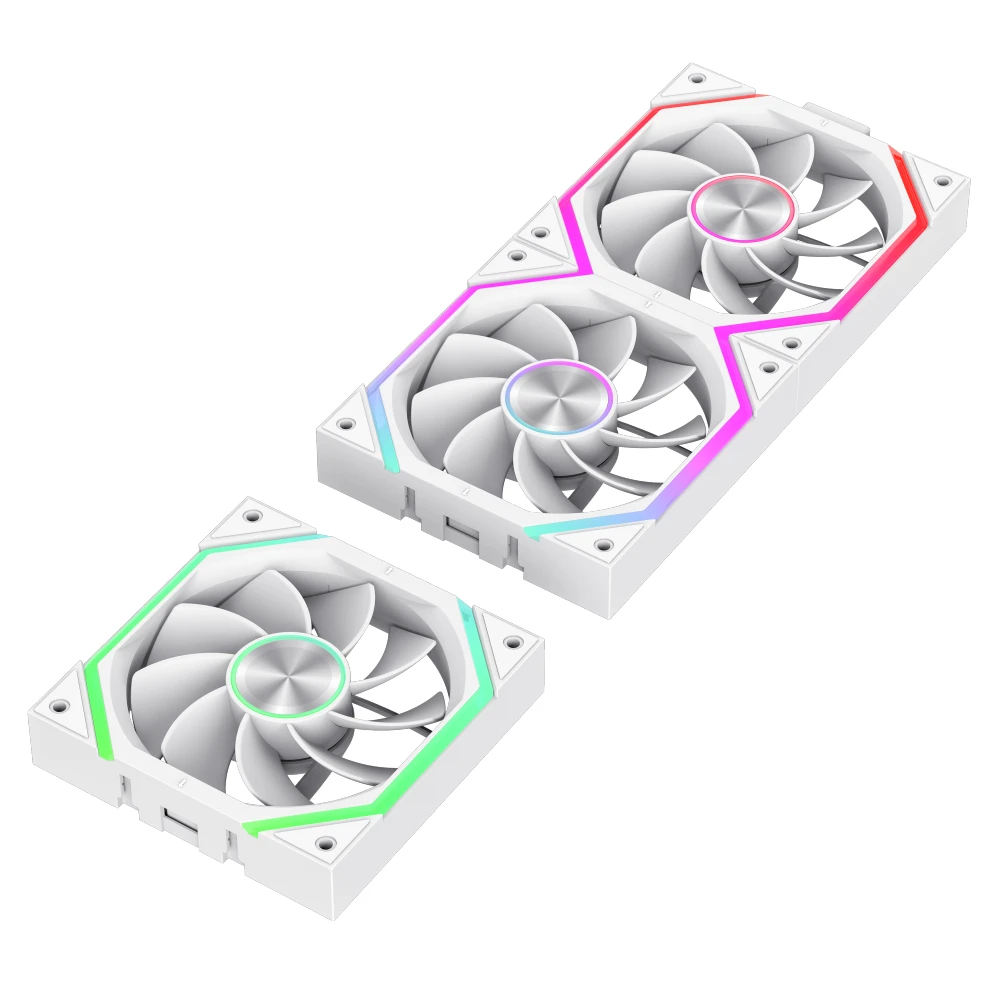 Gamemax Комплект вентилатори Fan Pack 3-in-1 3x120mm - FN12A-N2 WL-RW - Reverse, Daisy-Chain, A-RGB, White
