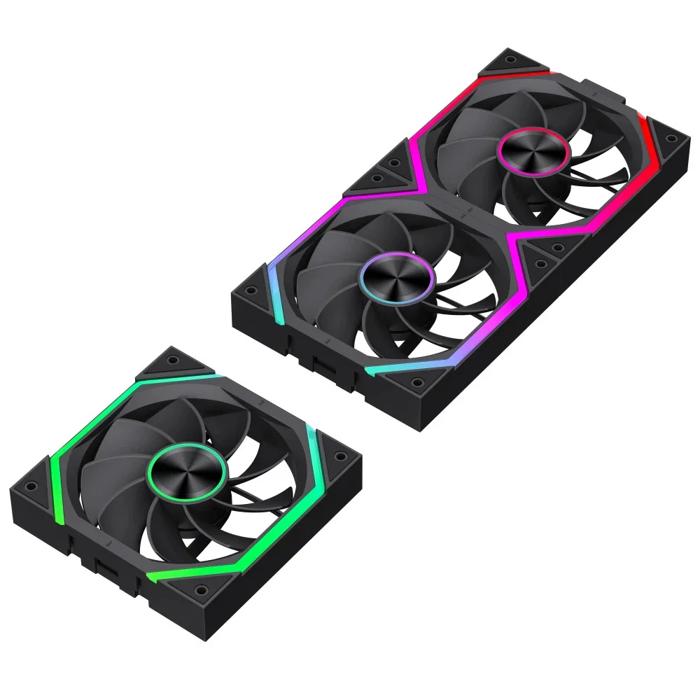 Комплект вентилатори Gamemax FN12A-N2 WL-R - Reverse, Daisy-Chain, A-RGB Fan Pack 3-in-1 3x120mm