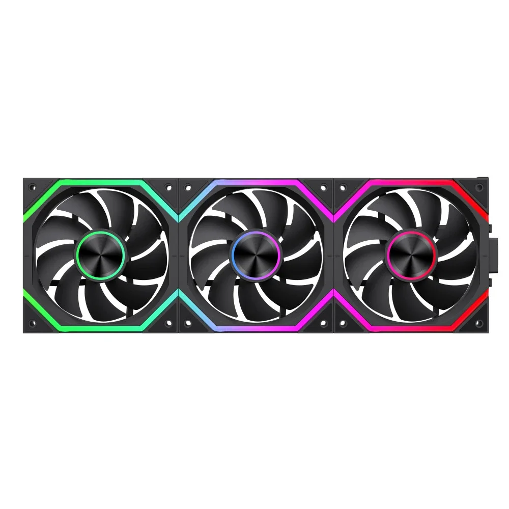 Комплект вентилатори Gamemax FN12A-N2 WL - Daisy-Chain, A-RGB Fan Pack 3-in-1 3x120mm