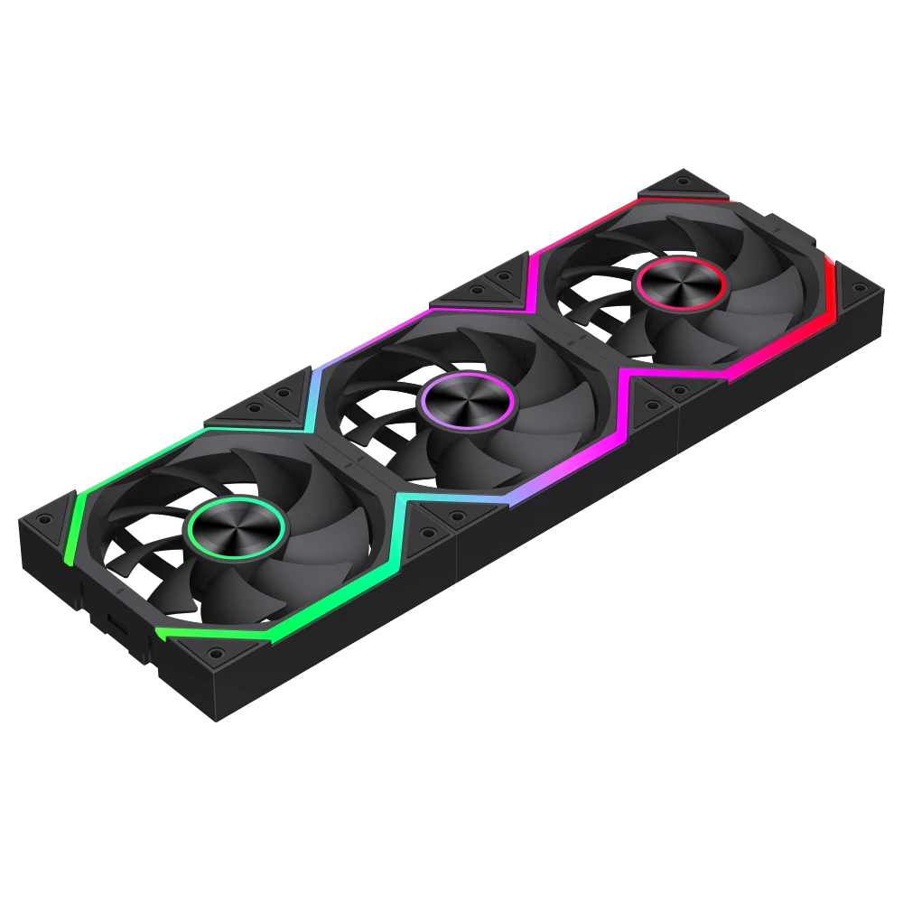 Комплект вентилатори Gamemax FN12A-N2 WL - Daisy-Chain, A-RGB Fan Pack 3-in-1 3x120mm