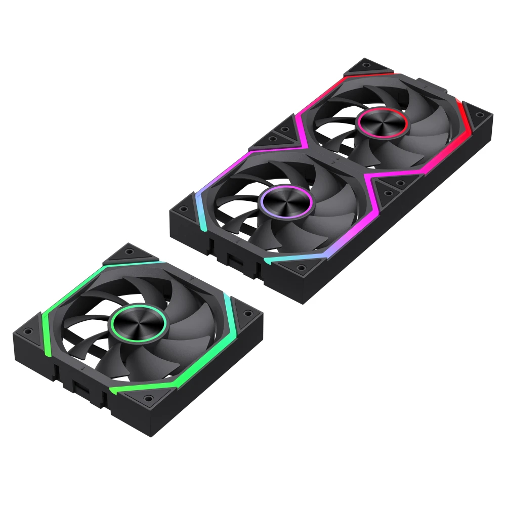Комплект вентилатори Gamemax FN12A-N2 WL - Daisy-Chain, A-RGB Fan Pack 3-in-1 3x120mm