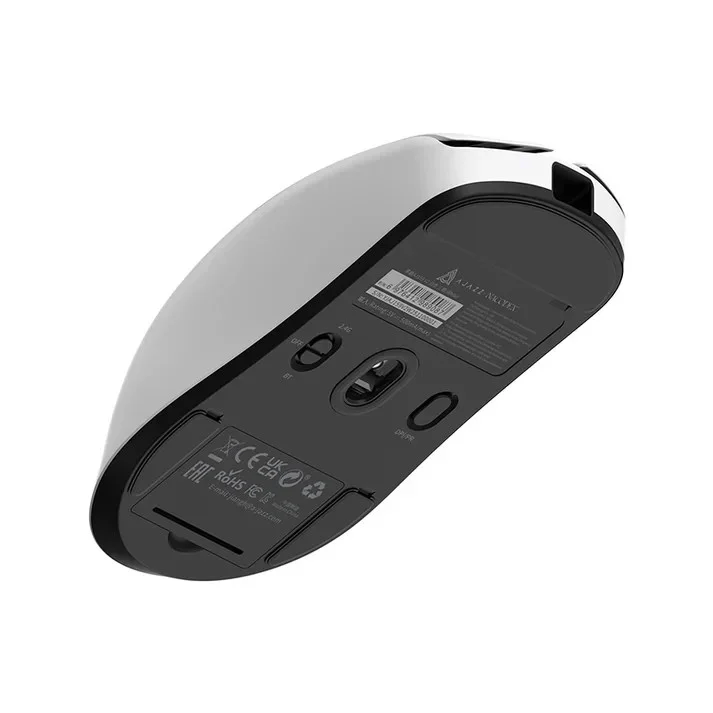 Ajazz souris gamer professionnelle AJ159 V2 MC - Wireless Gaming Mouse - 1K, Station de charge magnétique, Blanc