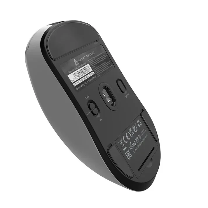 Ajazz souris gamer professionnelle AJ159 V2 MC - Wireless Gaming Mouse - 1K, Station de charge magnétique, Blanc