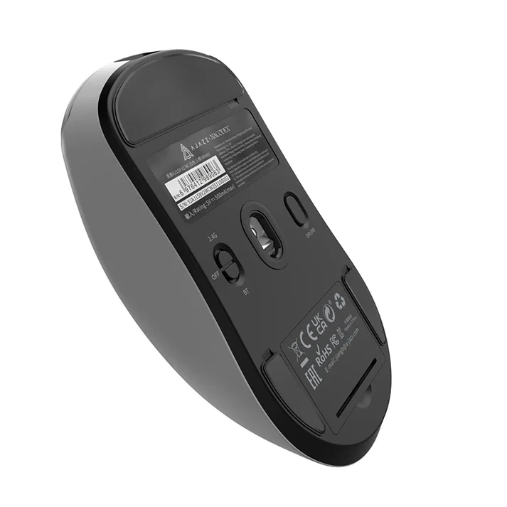 Ajazz souris gamer professionnelle AJ159 V2 MC - Wireless Gaming Mouse - 1K, Station de charge magnétique, Blanc