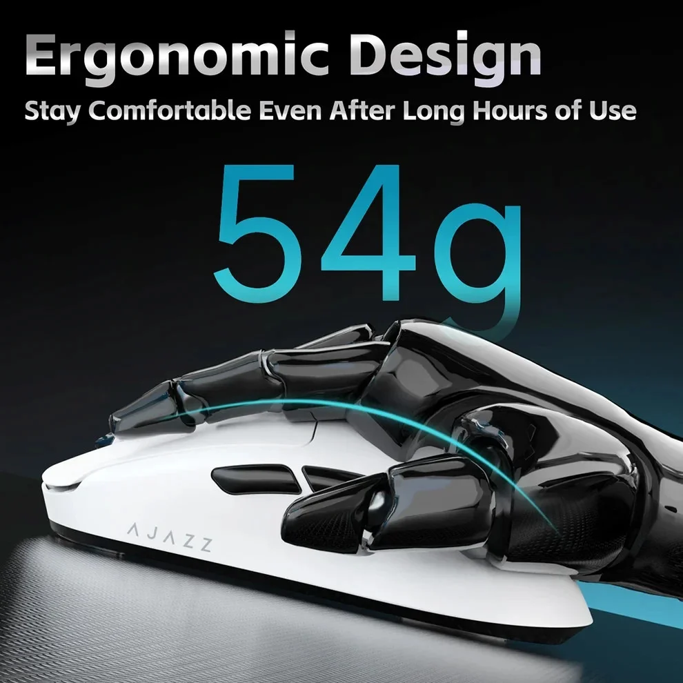 Ajazz AJ159 V2 MC Professional Gaming Mouse - Wireless Gaming Mouse - 1K, Magnetic Charging Dock, Black