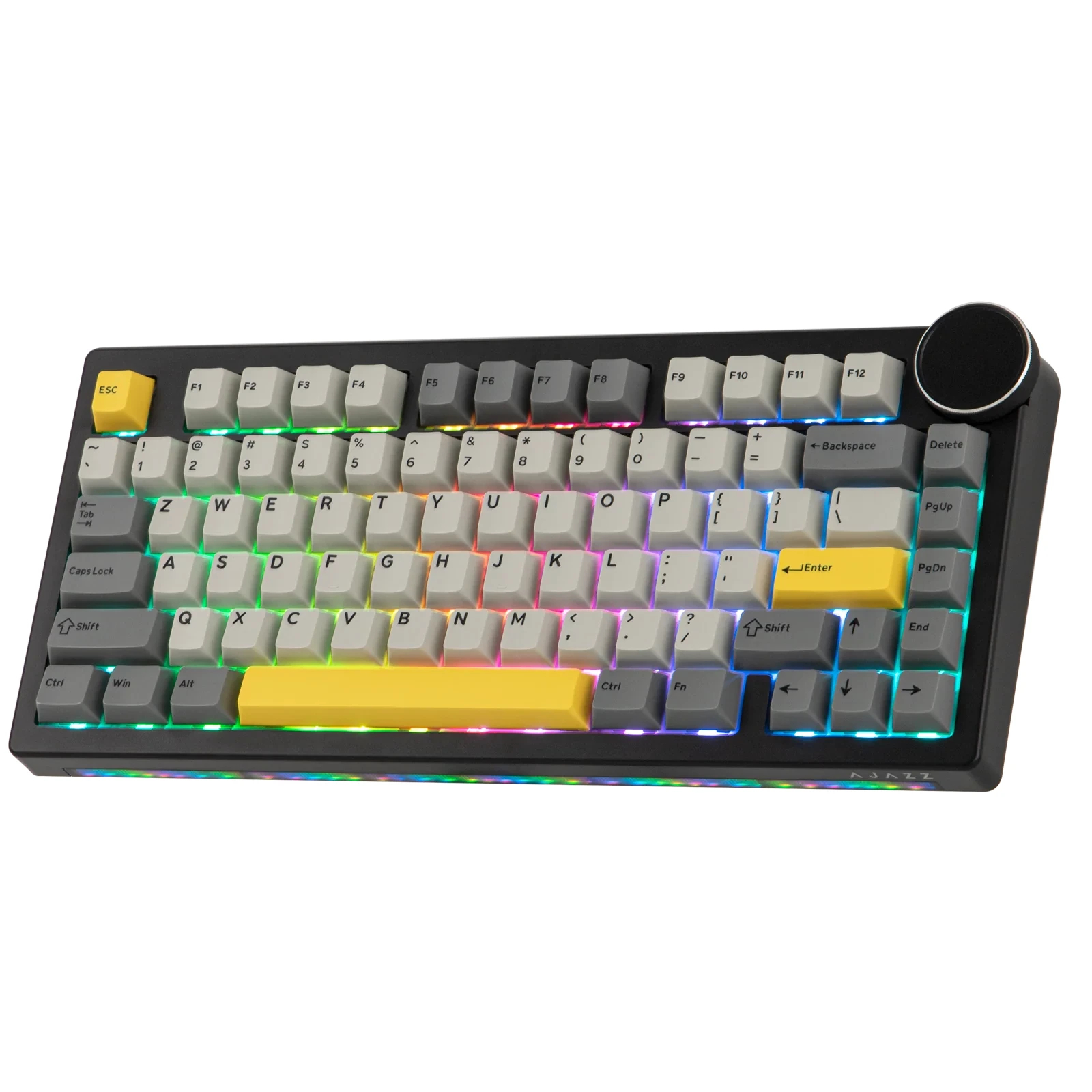 Tastiera meccanica da gaming Ajazz Gaming Mechanical Keyboard AK820 V2 - Arctic Isle Magnetic Switch [Linear] (English US), Black, Gray, Yellow
