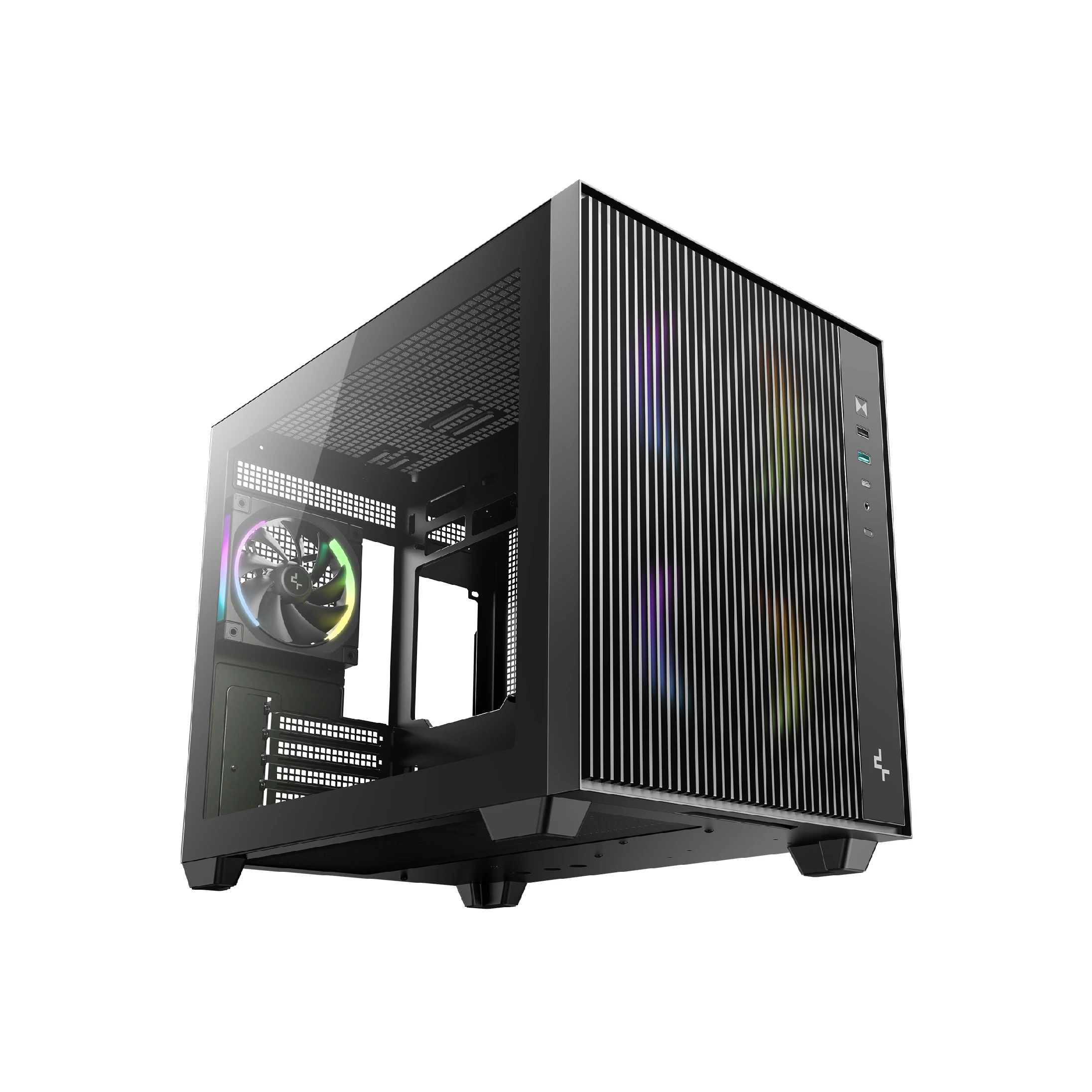 Кутия DeepCool CG330 MESH 3F mATX Mini Tower Темперирано стъкло - R-CG330MESH-BKANM3-G