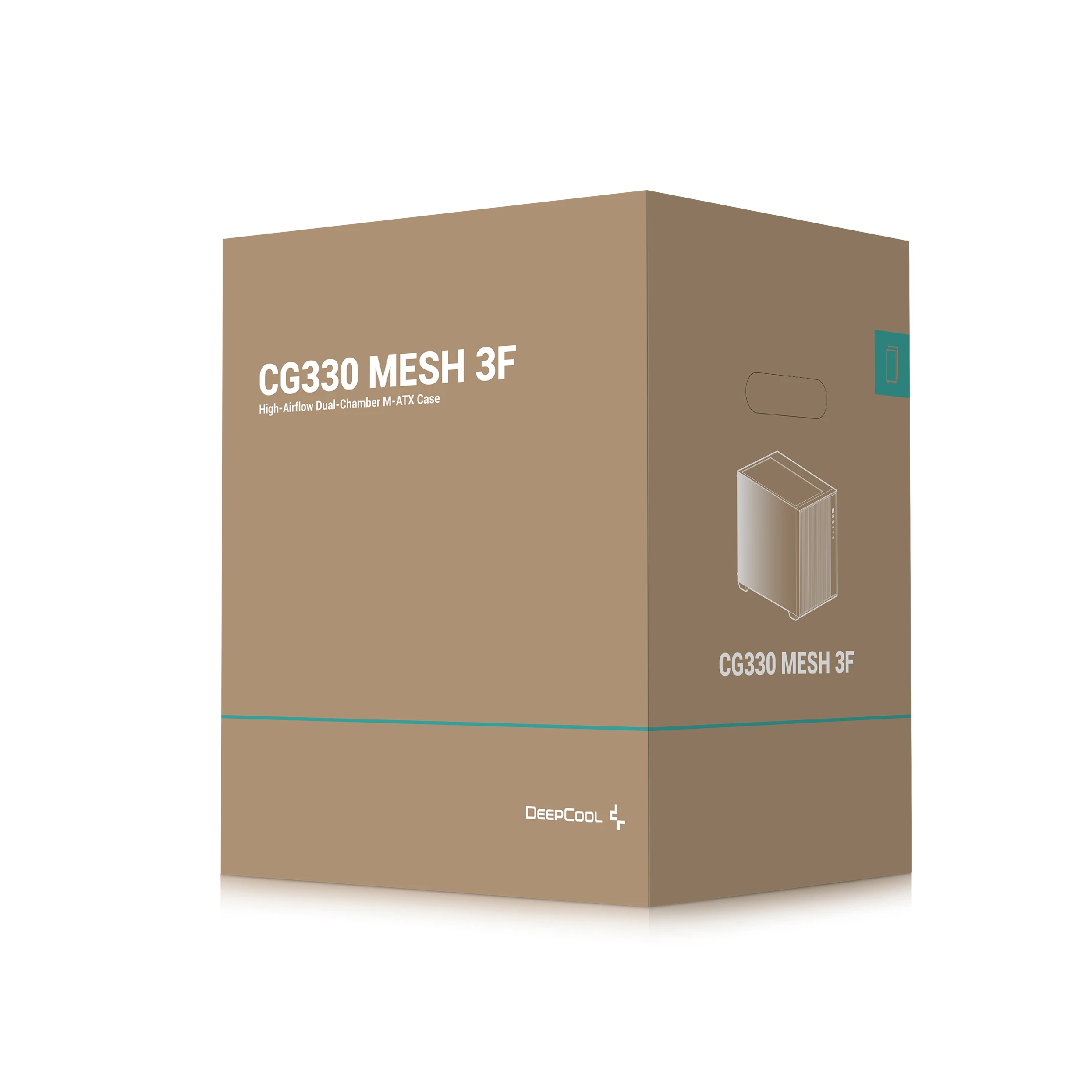 Кутия DeepCool CG330 MESH 3F mATX Mini Tower Темперирано стъкло - R-CG330MESH-BKANM3-G