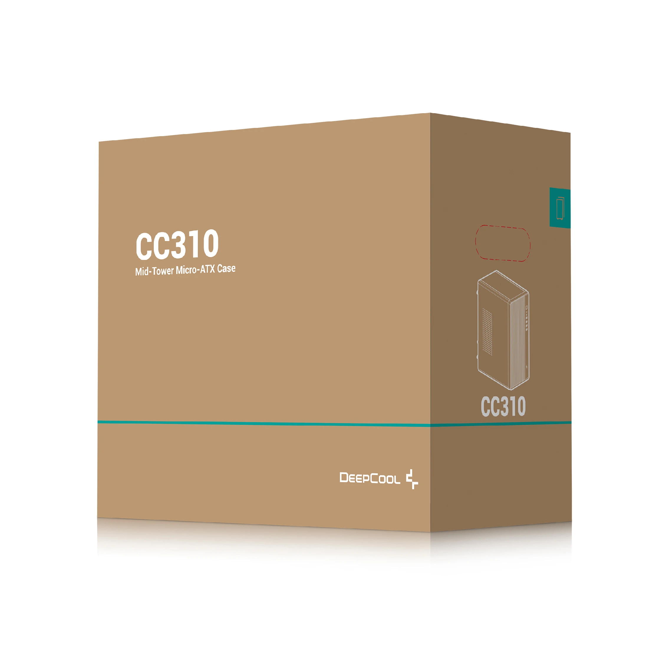 Кутия DeepCool CC310 mATX Mini Tower Темперирано стъкло - R-CC310-BKNNM0-G