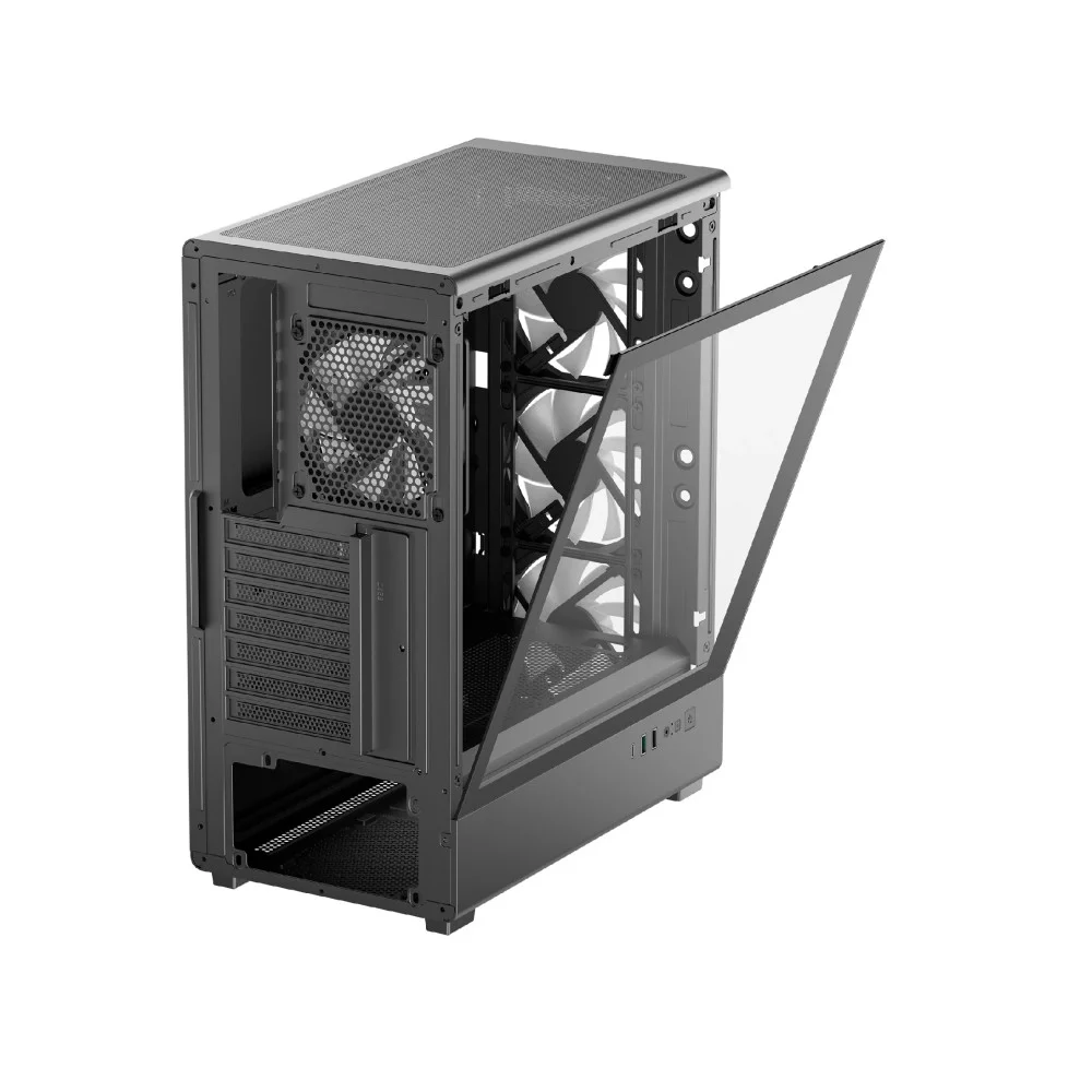 Кутия DeepCool CC550 4F ATX Middle Tower Темперирано стъкло - R-CC550BKANA4-G