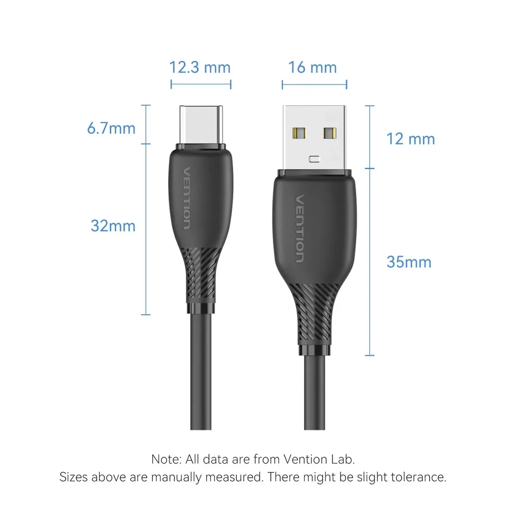 Vention Кабел USB 2.0 AM / USB-C M 0.25m - CTWWC