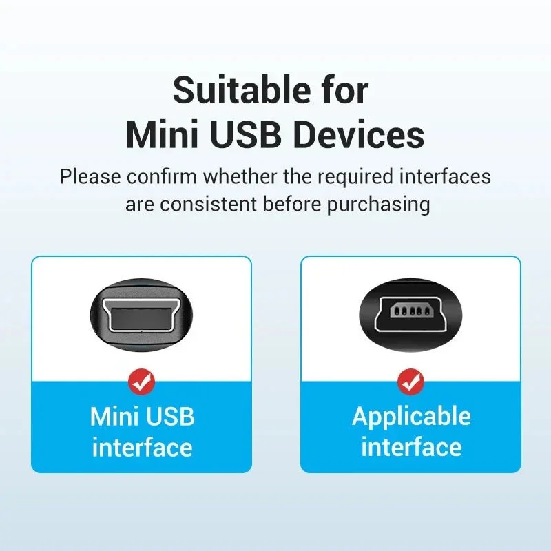 Vention Kabel USB 2.0 C M / Mini USB 5pin 0.5m - COWBD
