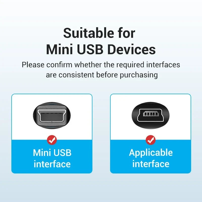 Vention Kabel USB 2.0 C M / Mini USB 5pin 0.5m - COWBD