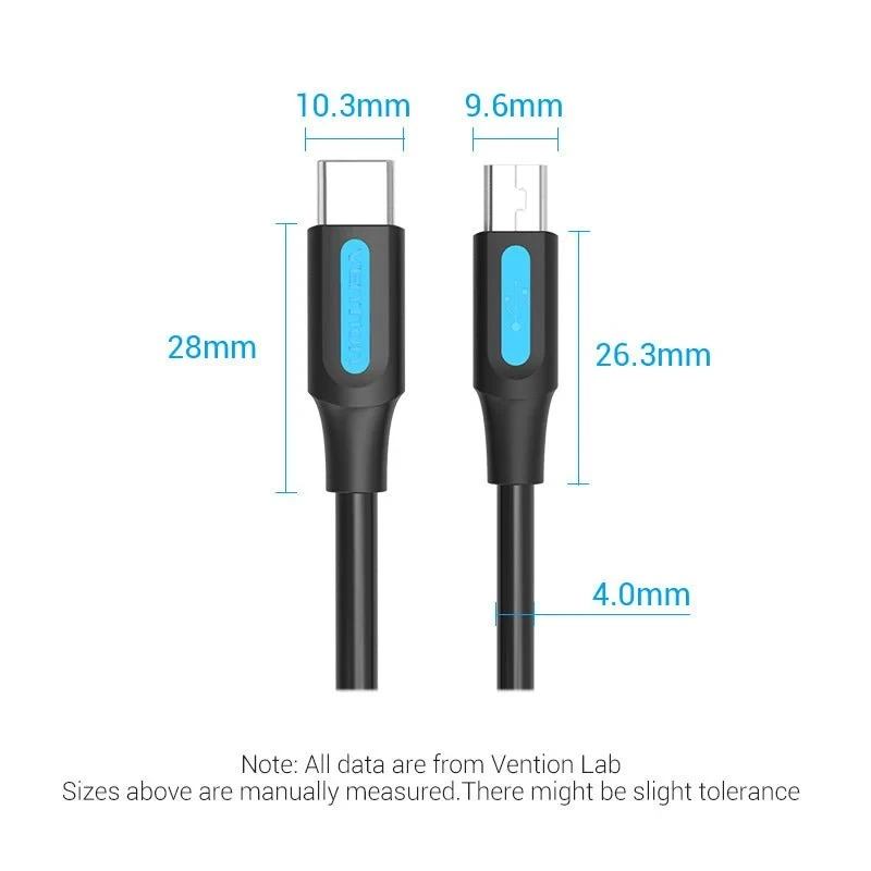 Vention Kabel USB 2.0 C M / Mini USB 5pin 0.5m - COWBD