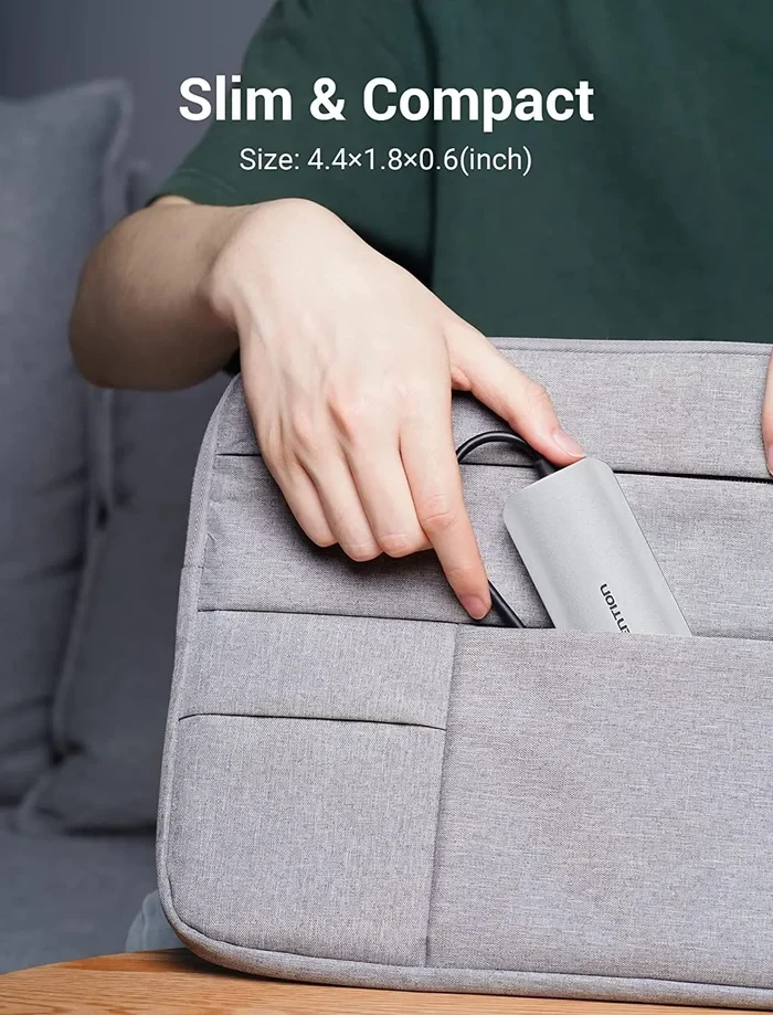 Vention докинг станция Docking Station Type-C - TOJHB - HDMI x 1, USB3.0 x 3, USB-C PD100W x 1, SD/TF