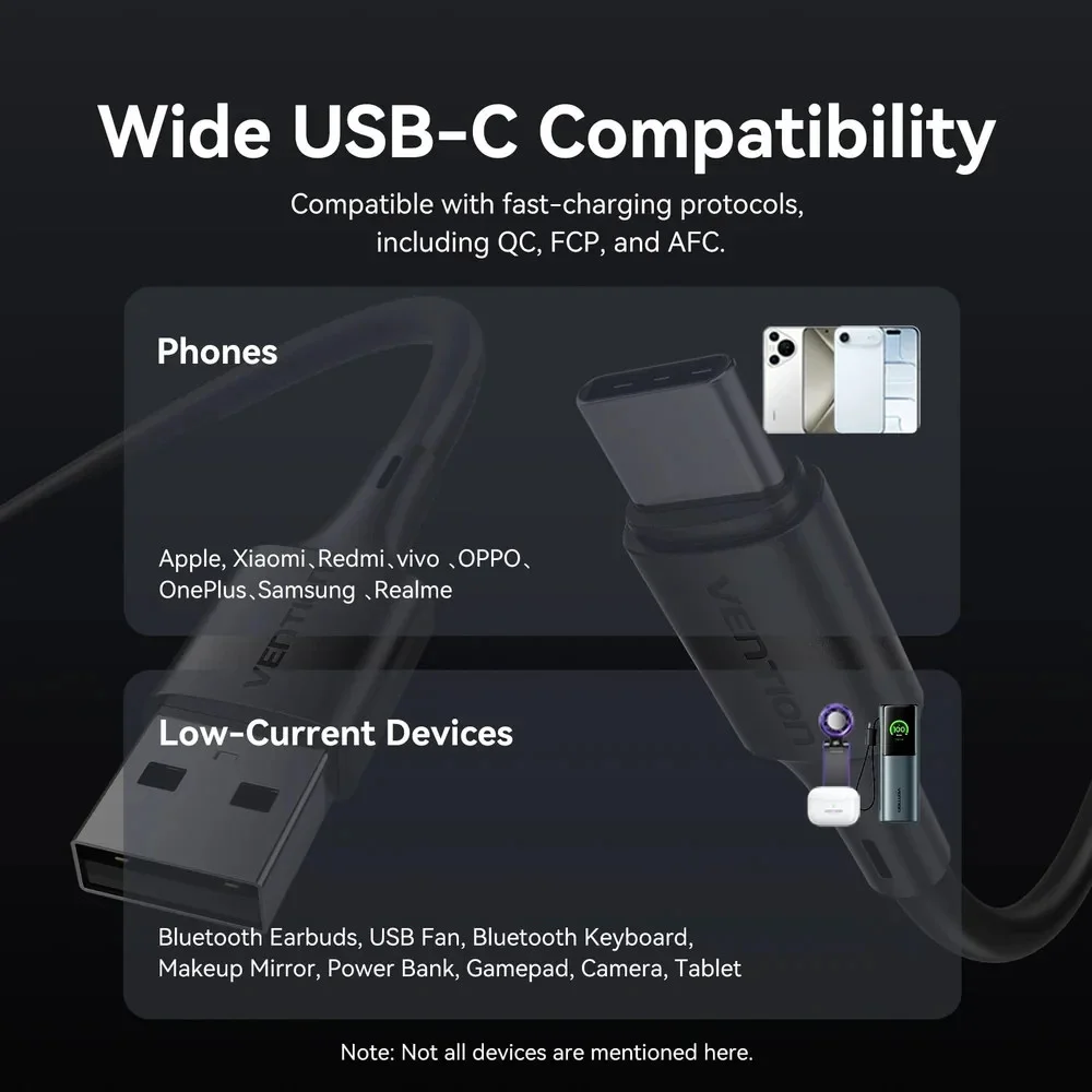 Vention Кабель USB 2.0 AM / USB-C M 0.25m - TRQBAC