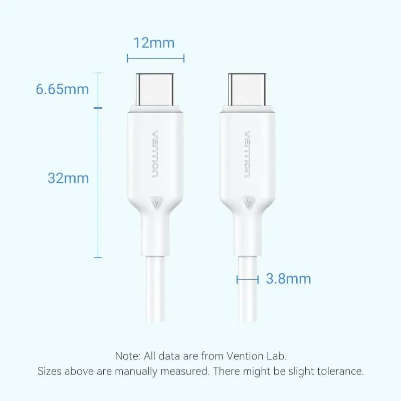 Vention Cablu USB 2.0 C M / USB-C M 1.0m Black - TRCBF