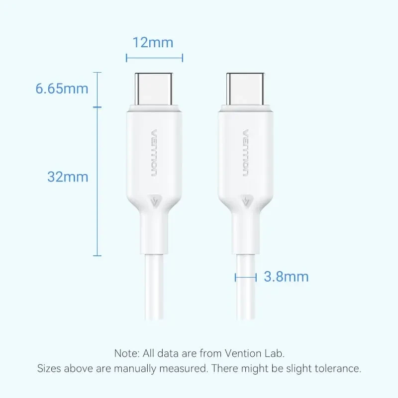 Vention Cablu USB 2.0 C M / USB-C M 1.0m Black - TRCBF