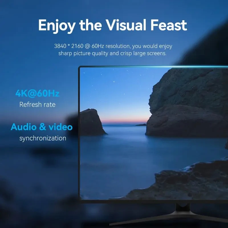 Vention Cavo - Display Port v1.2 DP M / M Nero 4K 1M - HAKBF