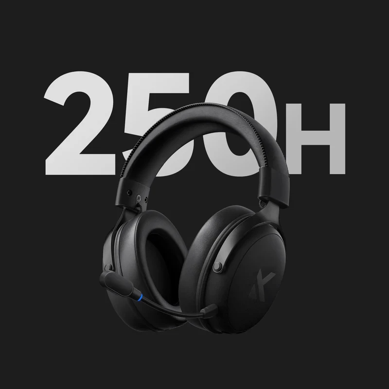 MCHOSE cuffie wireless per gaming Wireless Gaming Headphones - V9 Pro Steel Black - Bluetooth, 2.4G