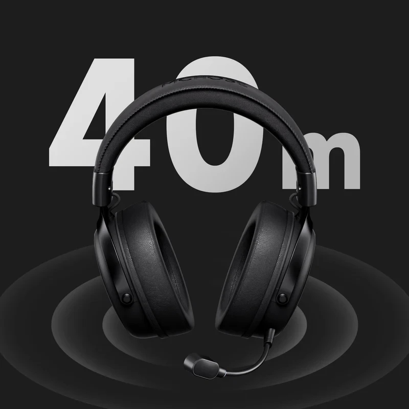 MCHOSE cuffie wireless per gaming Wireless Gaming Headphones - V9 Pro Steel Black - Bluetooth, 2.4G