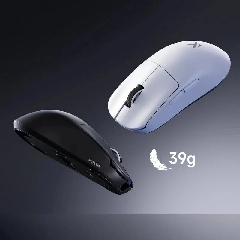 MCHOSE професионална геймърска мишка L7 Pro White - Wireless Gaming Mouse - Dual 8K, Kailh Optical