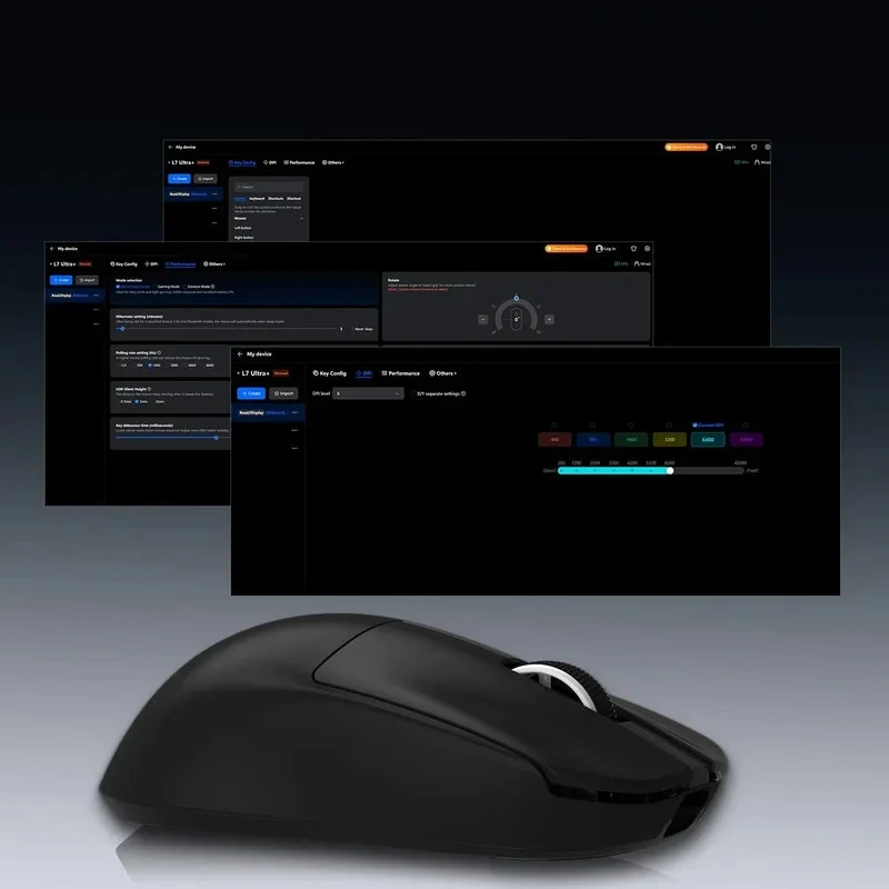 MCHOSE професионална геймърска мишка L7 Pro White - Wireless Gaming Mouse - Dual 8K, Kailh Optical