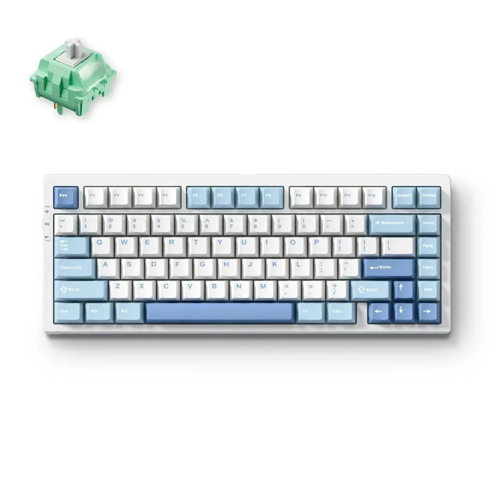 MCHOSE ποντίκι για gamers μηχανικό πληκτρολόγιο Wireless Gaming Mechanical Keyboard G75 Pro - Tofu Switch v2 [Linear] (English US), Blue Cabbage