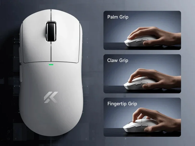 MCHOSE professional gaming mouse A5 V3 Black - Ultralight 8K Wireless Mouse, Omron Mechanical Switches