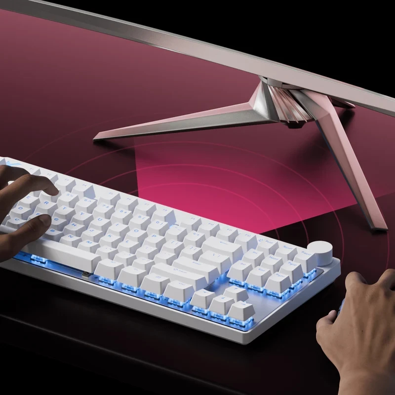 MCHOSE геймерска механична клавиатура Gaming Mechanical Keyboard Mix 87 Ultra Esports - 8K, Mount Tai Magnetic Switch GT [Tactile] (English US), Black