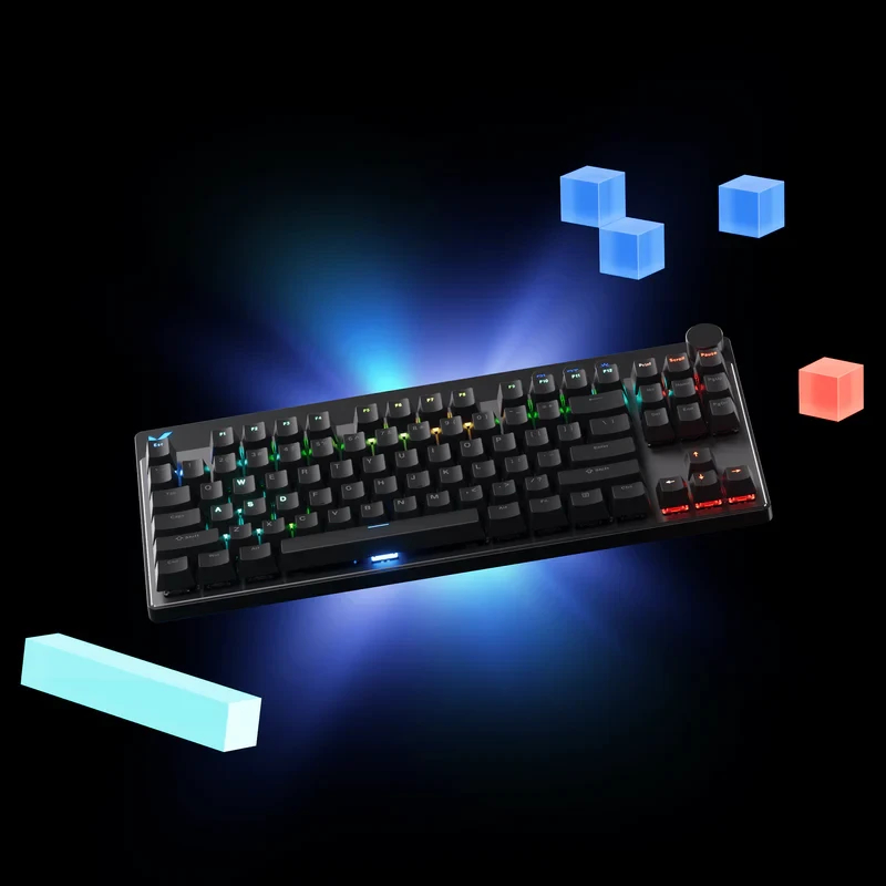 MCHOSE геймерска механична клавиатура Gaming Mechanical Keyboard Mix 87 Ultra Esports - 8K, Mount Tai Magnetic Switch GT [Tactile] (English US), Black