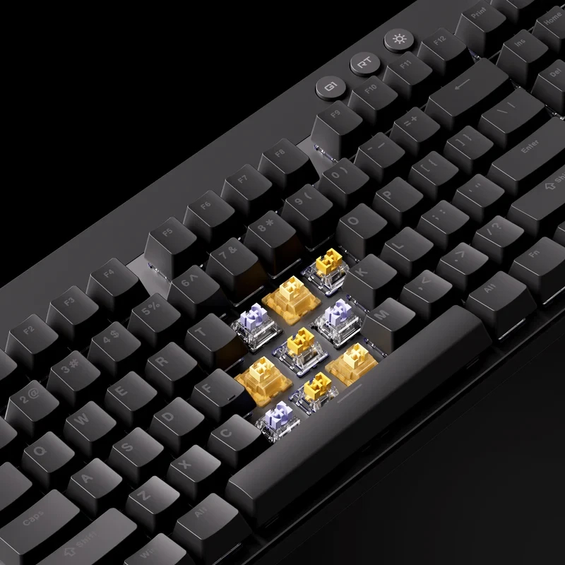MCHOSE геймерска механична клавиатура Gaming Mechanical Keyboard Mix 87 Ultra Esports - 8K, Mount Tai Magnetic Switch GT [Tactile] (English US), Black
