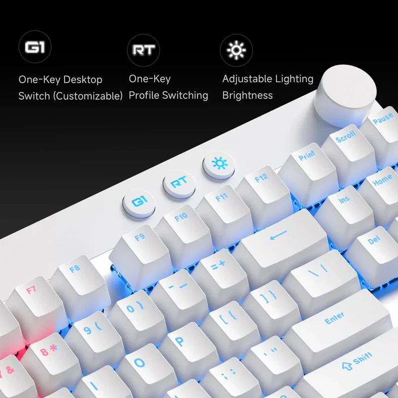 MCHOSE геймерска механична клавиатура Gaming Mechanical Keyboard Mix 87 Ultra Esports - 8K, Mount Tai Magnetic Switch GT [Tactile] (English US), Black