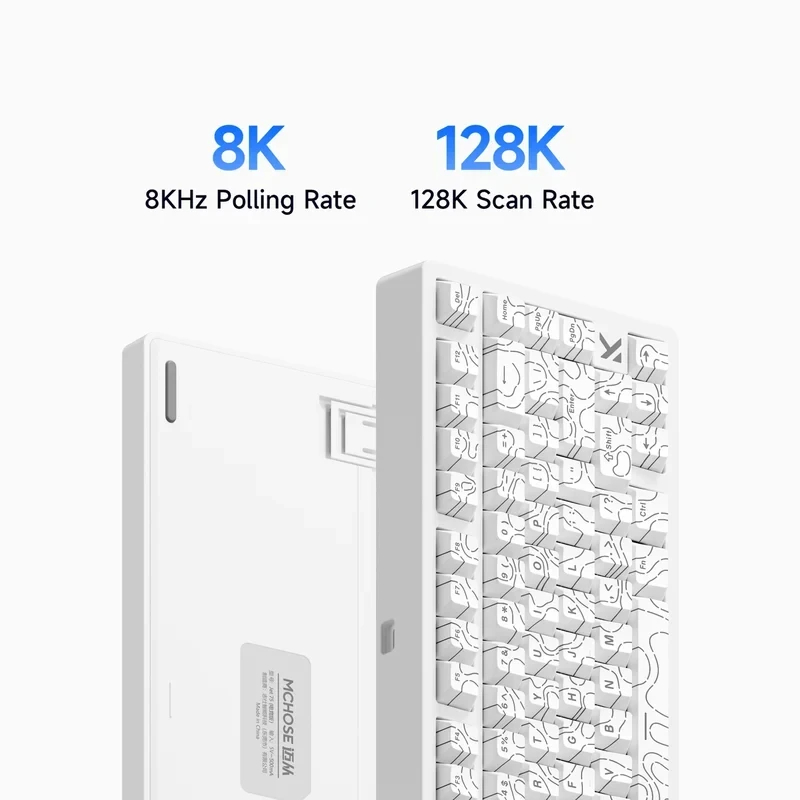 MCHOSE геймърска механична клавиатура Gaming Mechanical Keyboard Jet75 - 8K, Kailh Magnetic God Switch [Linear] (English US), Black