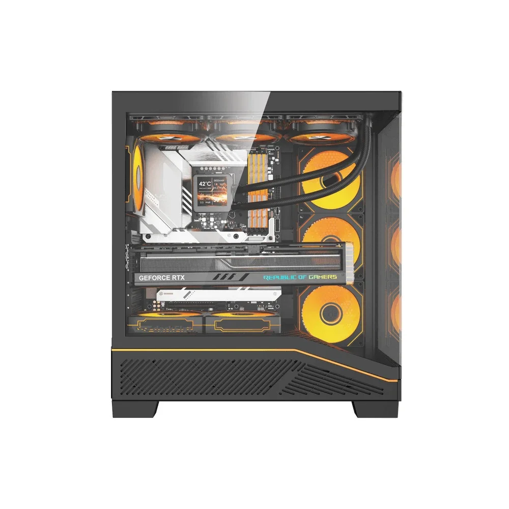Darkflash case Case ATX - K430 Black - 6 x 120 mm A-RGB fans included, USB-C