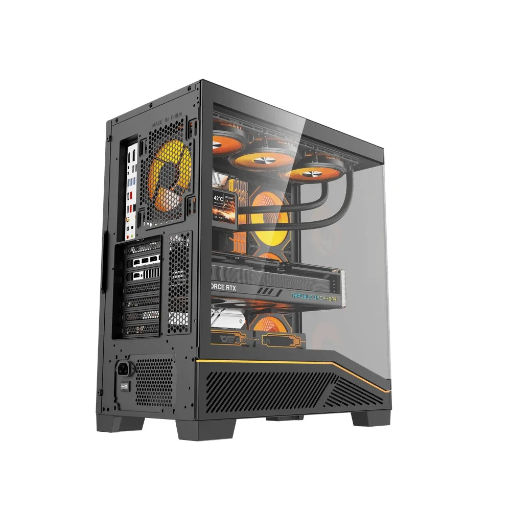 Darkflash case Case ATX - K430 Black - 6 x 120 mm A-RGB fans included, USB-C