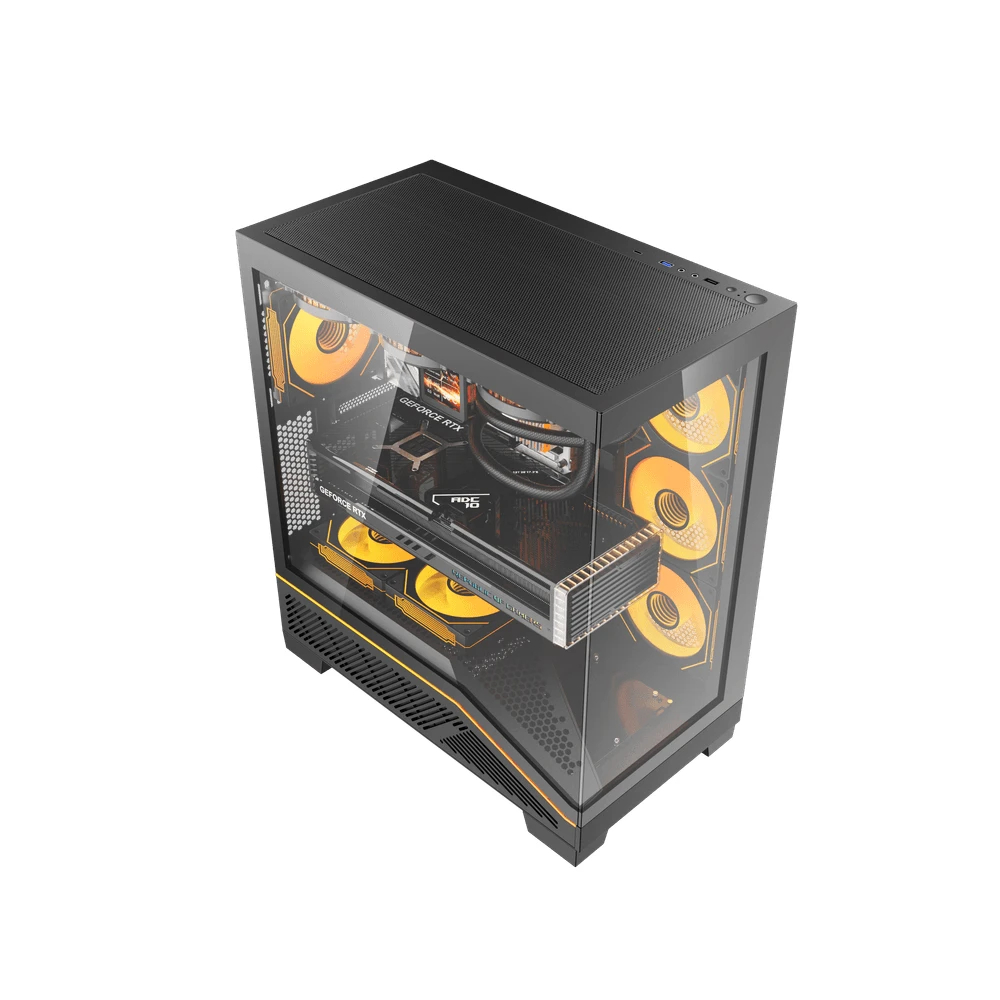 Darkflash case Case ATX - K430 Black - 6 x 120 mm A-RGB fans included, USB-C