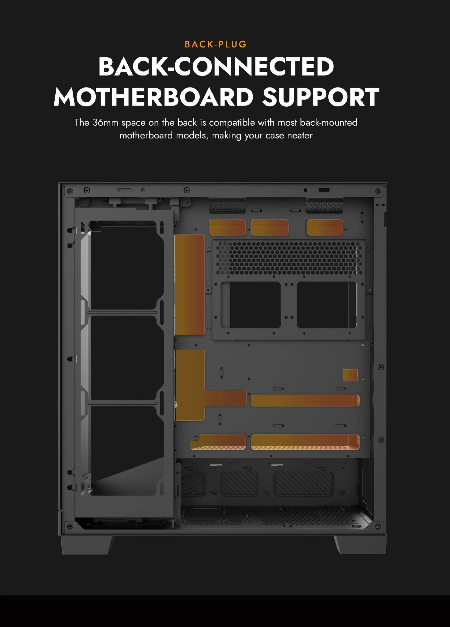 Darkflash case Case ATX - K430 Black - 6 x 120 mm A-RGB fans included, USB-C