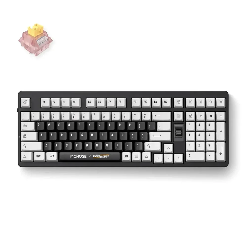 MCHOSE teclado mecánico gamer inalámbrico Wireless Gaming Mechanical Keyboard UT98 Classic Therapy - Silent Peach V3 Switch [Linear] (English US)