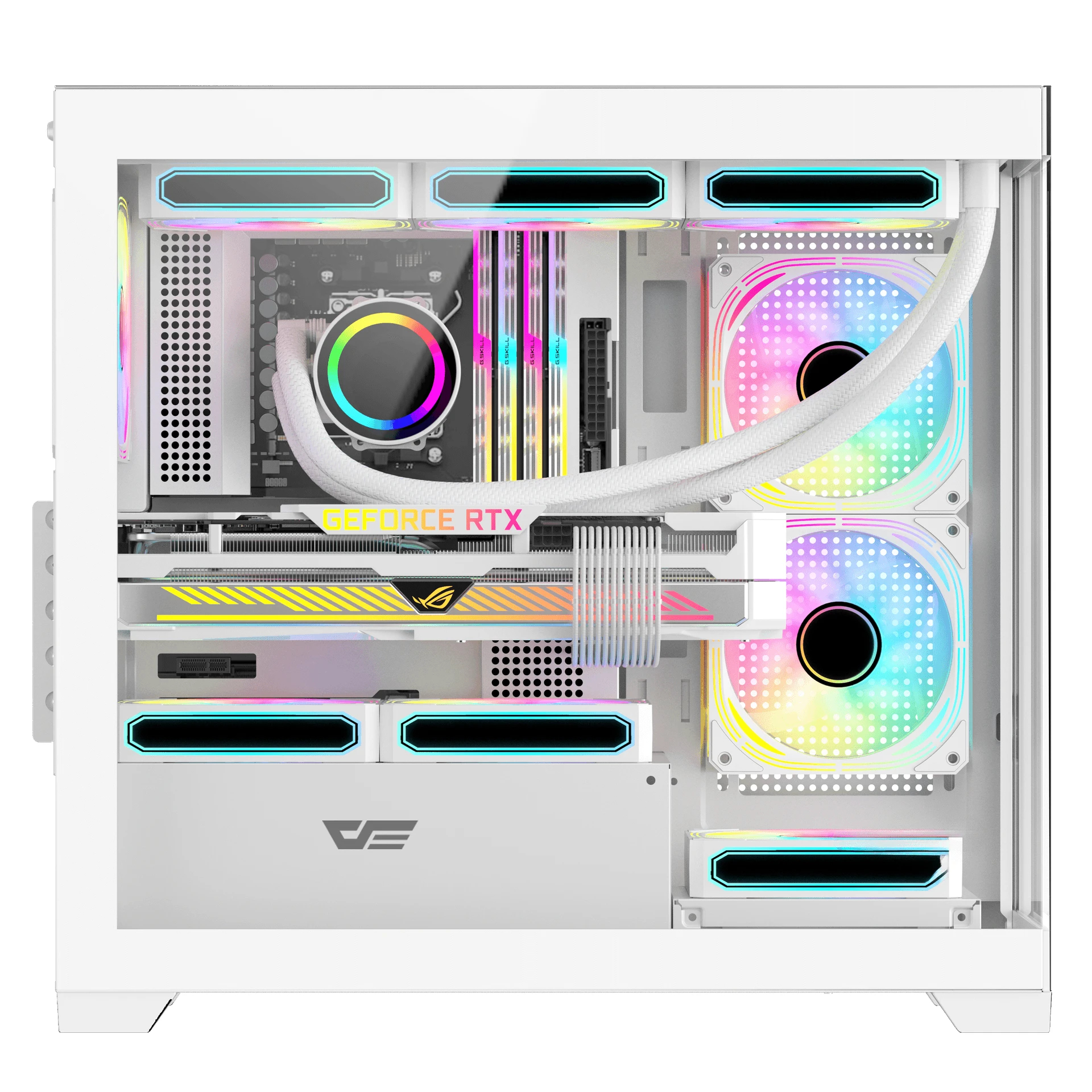 Darkflash кутия Case mATX - DS900M White - 6 x 120 mm Infinity Mirror A-RGB