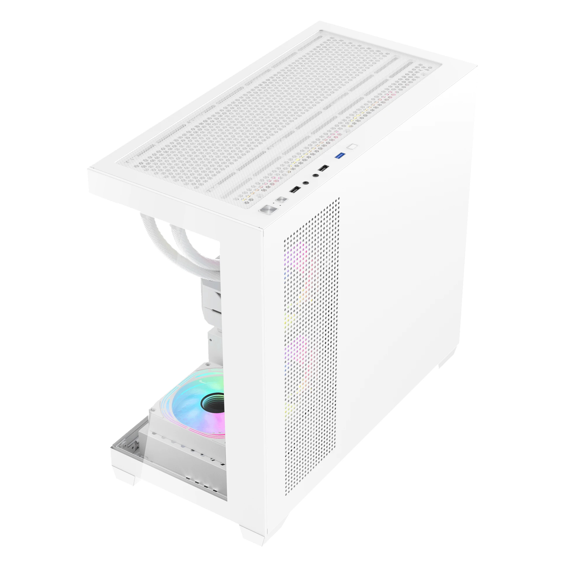 Darkflash кутия Case mATX - DS900M White - 6 x 120 mm Infinity Mirror A-RGB