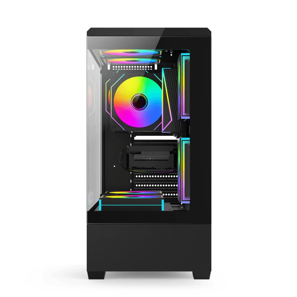 Aigo case Case ATX - C365 Black - 3 x 120 mm A-RGB fans included